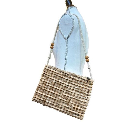 Walbrog natural straw basket weave shoulder bag made in Italy - Picture 14 of 16